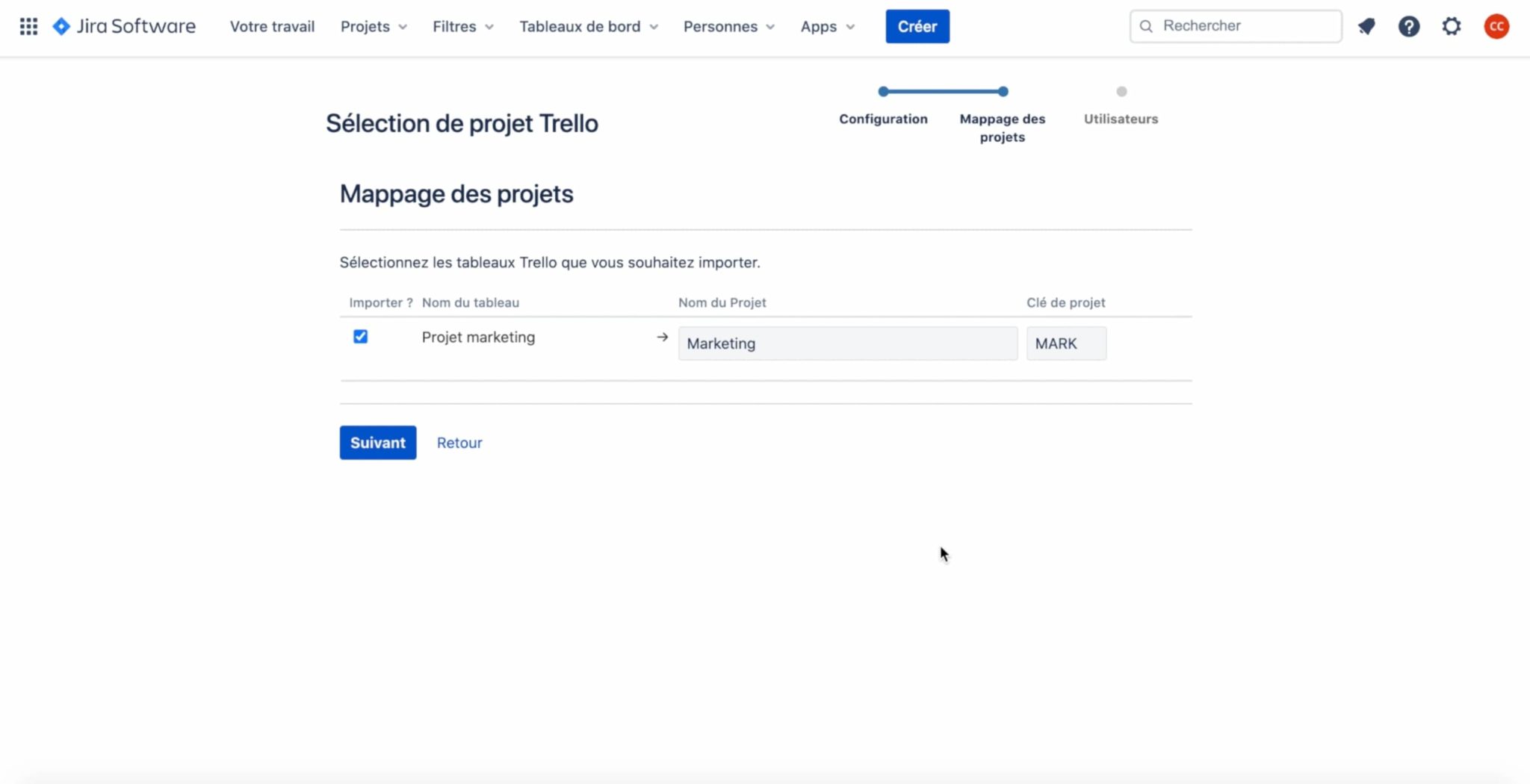 projet clé jira