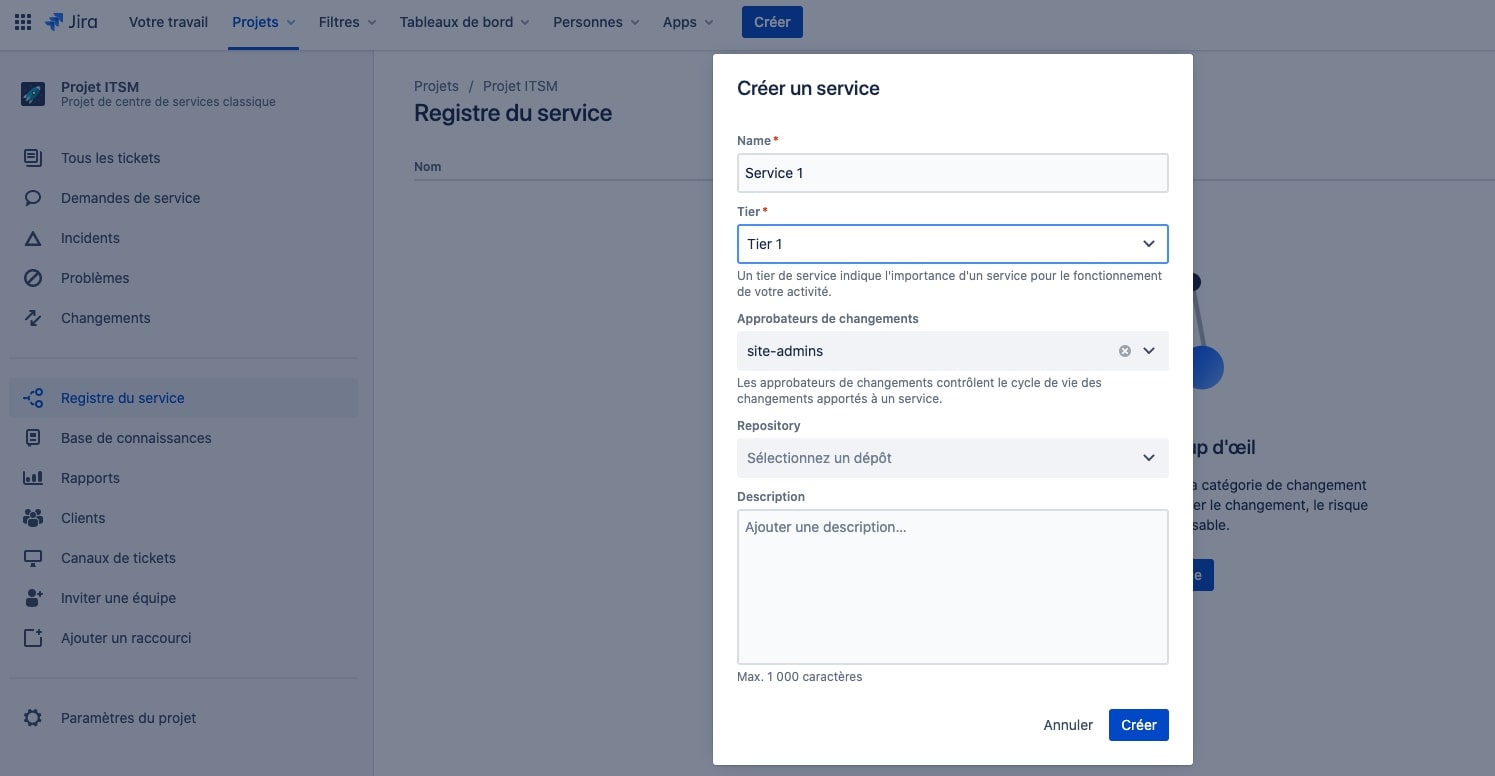 registre service jira management