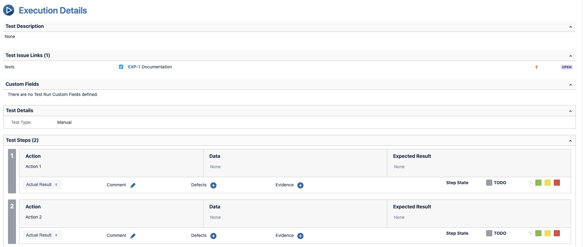 execution details xray jira