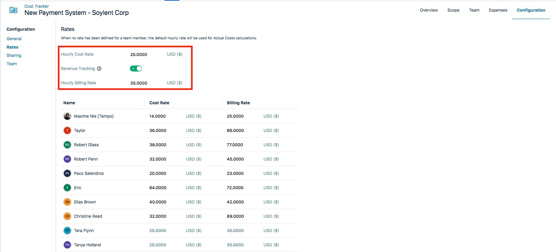 Configurer Tempo Cost Tracker sur Jira