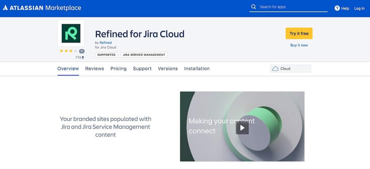 Téléchargez l'app Refined for Jira Cloud sur la Marketplace d'Atlassian
