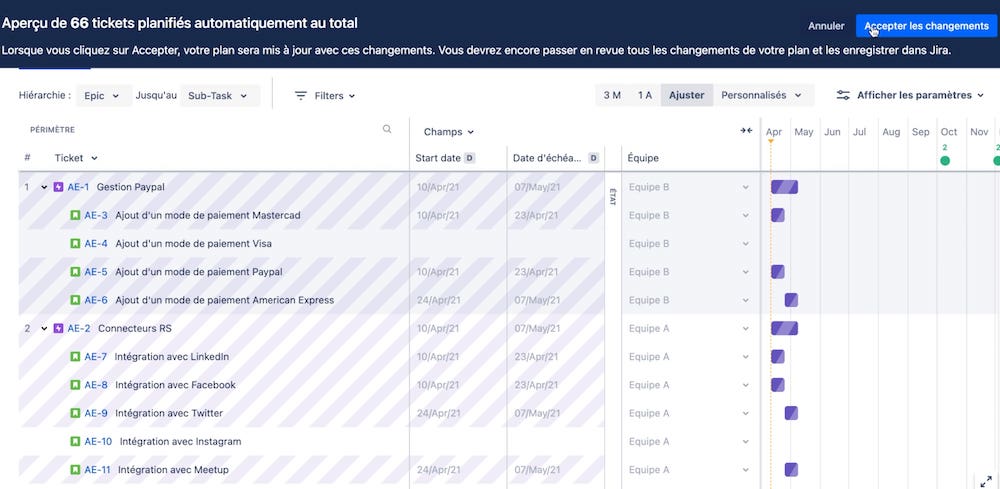 planifier travail jira software advanced roadmaps