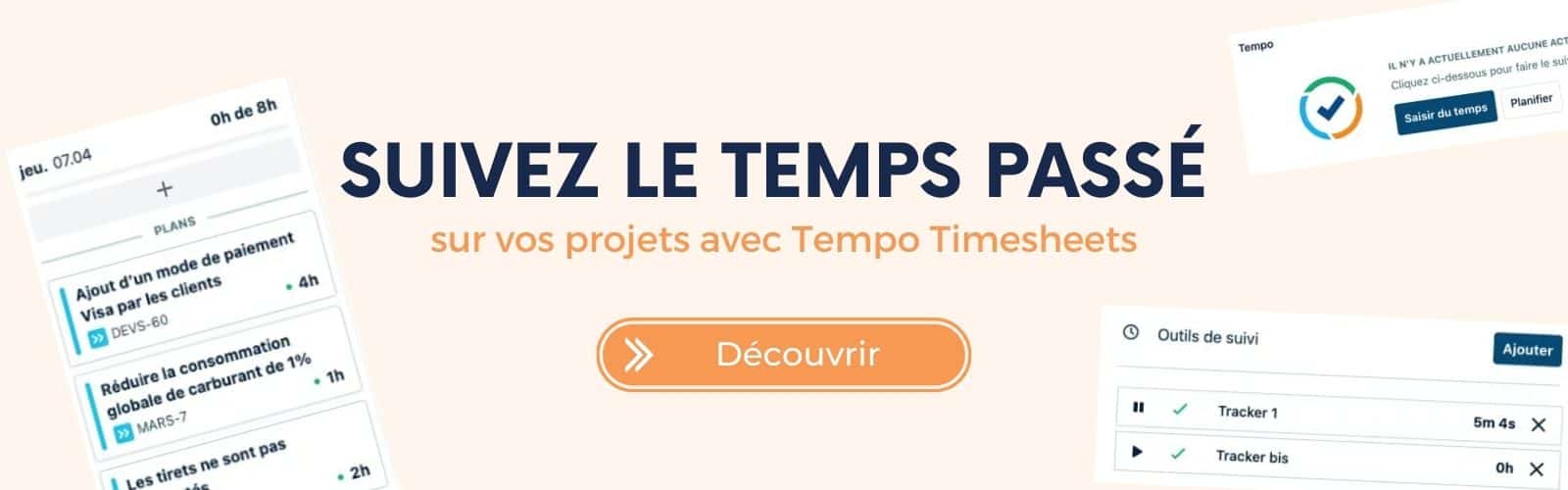 suivez le temps sur jira tempo timesheets