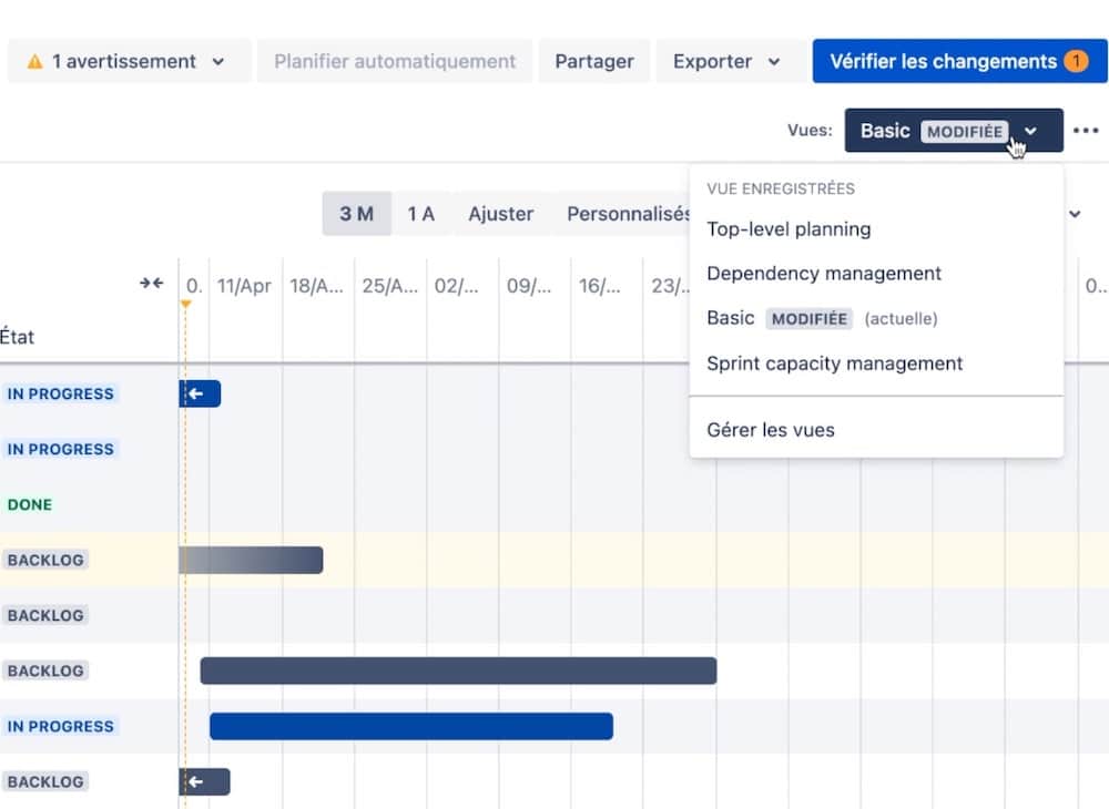 Vues Advanced Roadmaps Jira Software Premium