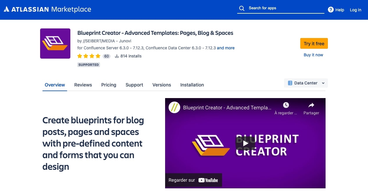 Blueprint Creator pour Confluence Atlassian