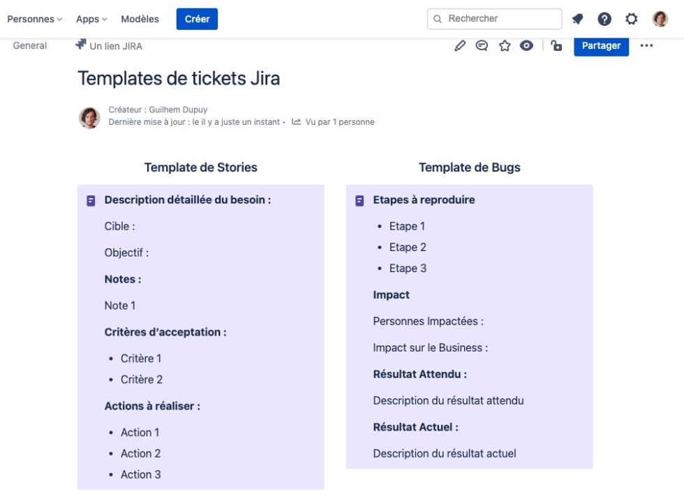 Créer un ticket Jira depuis Confluence Cloud