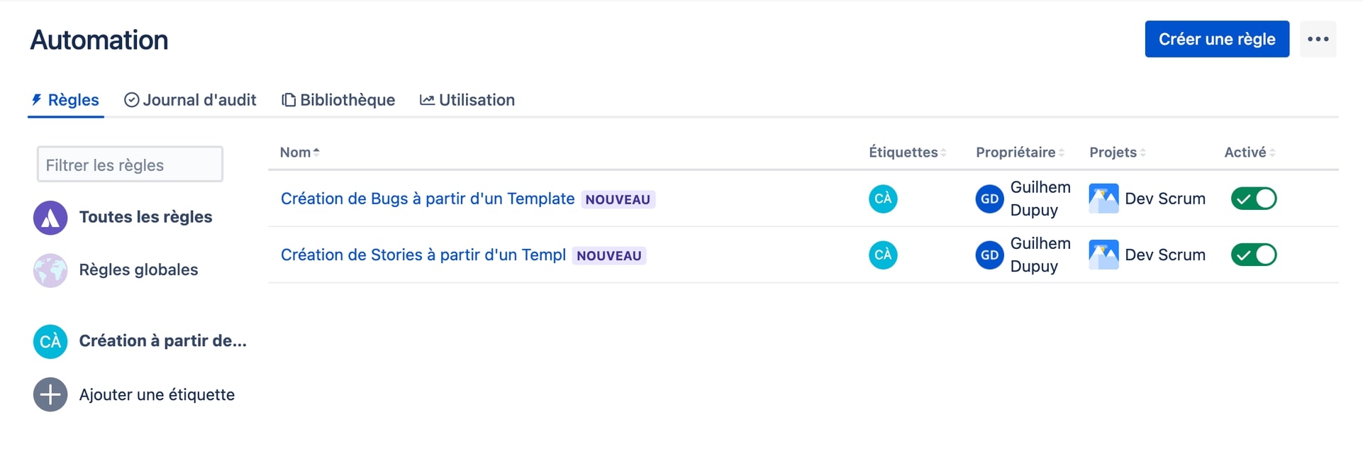 Automatisation Jira Confluence