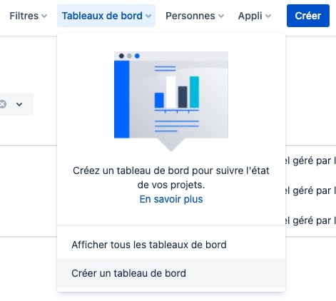 Créer un tableau de bord jira