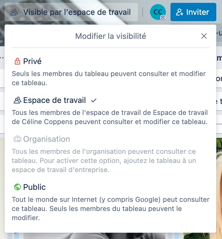 Sécuriser un tableau trello