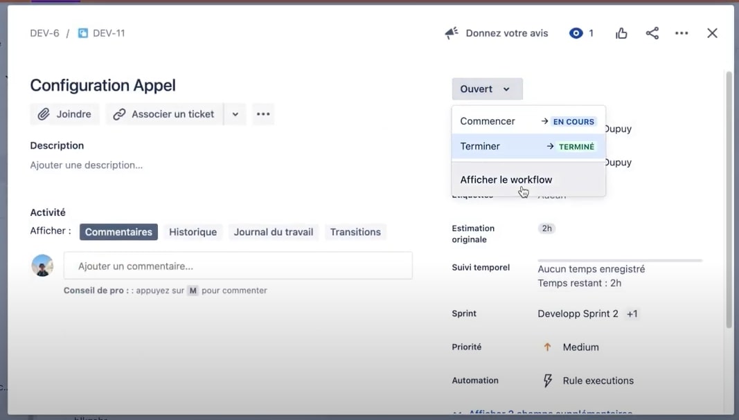 ticket jira workflow