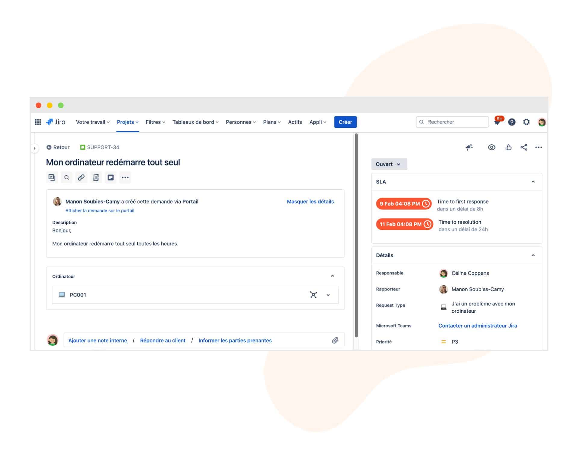 Ticket Jira Service management