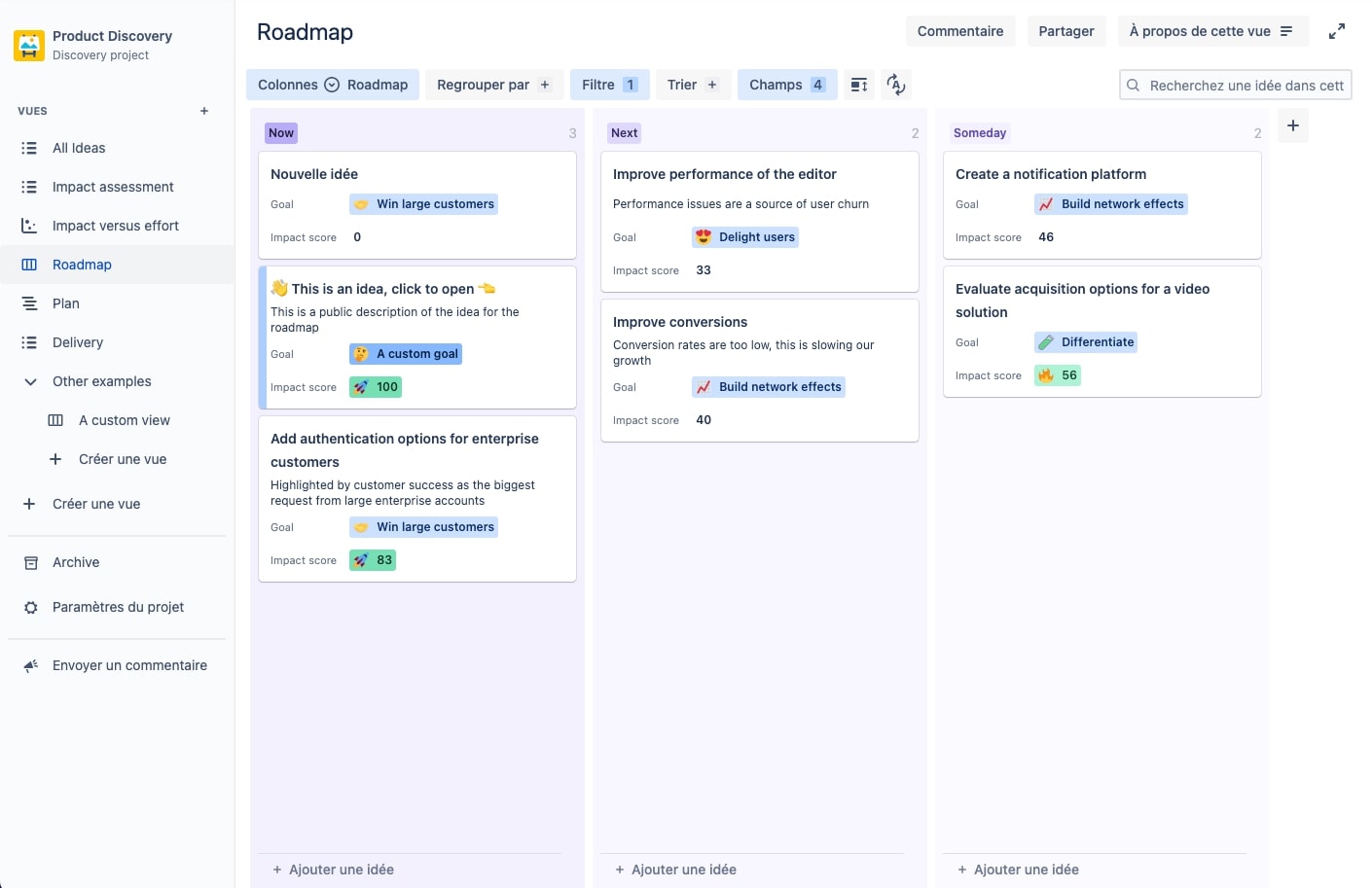 Roadmap Jira Product Discovery