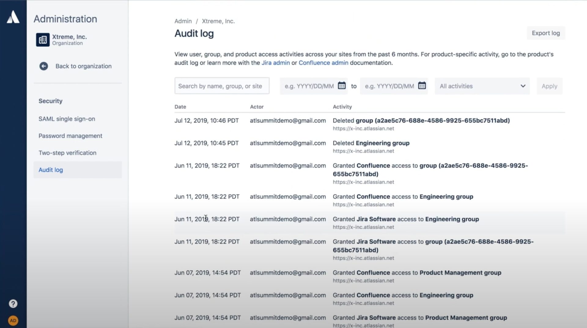 Atlassian Access - Politique de seÌcuriteÌ avanceÌe