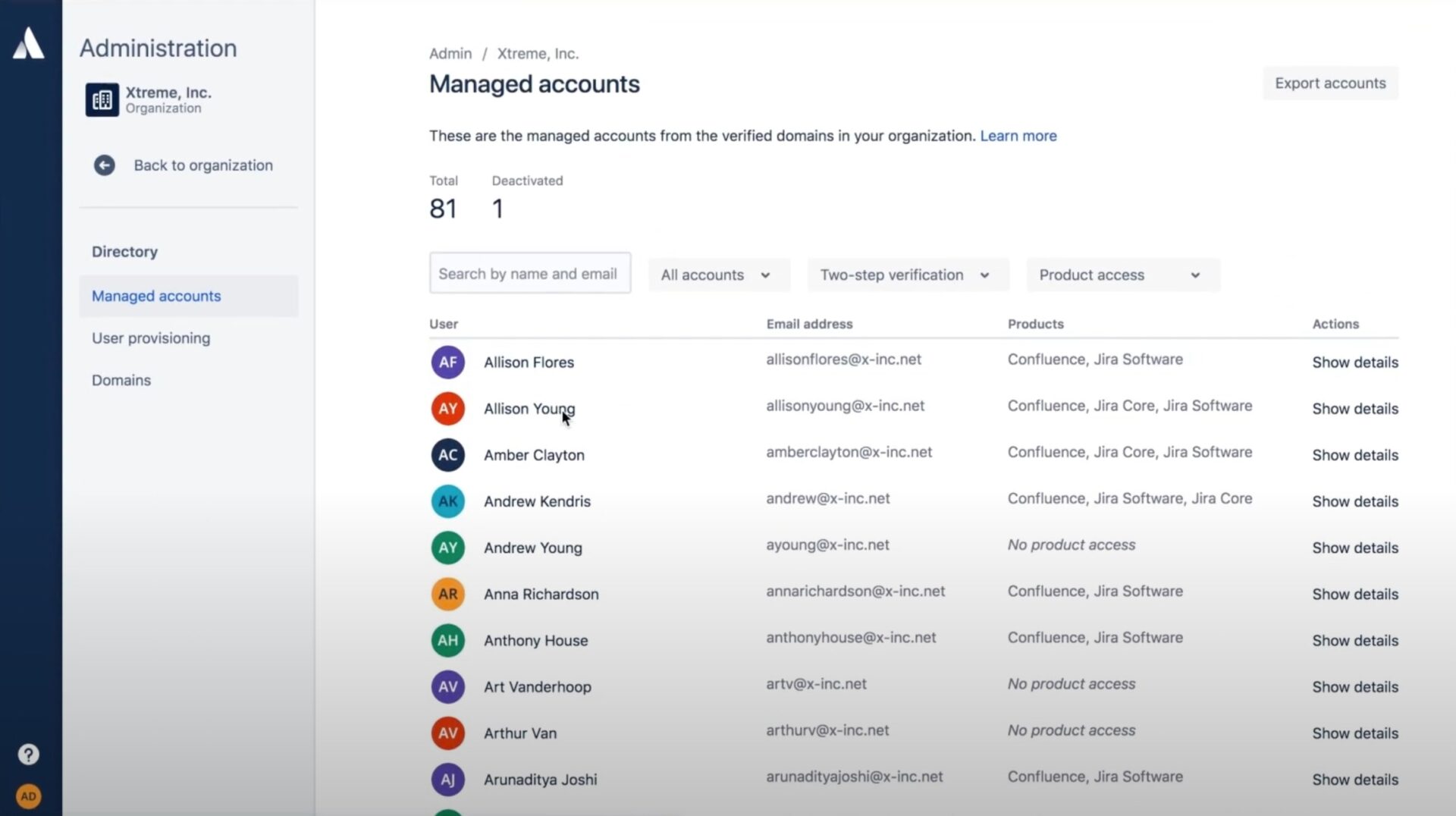 Gestion centraliseÌe des utilisateurs Atlassian Access